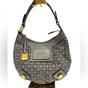 LOEWE Anagram Canvas New Road Hobo Bag - 2008